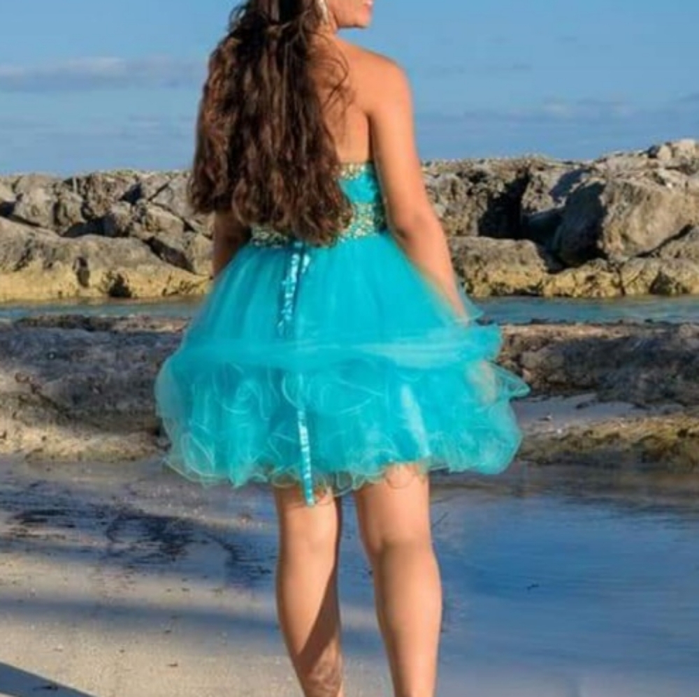 Baby blue dress